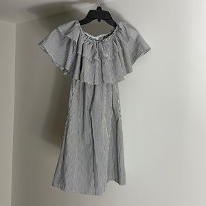 Black and white stripped little dress